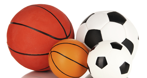 A picture of sports balls
