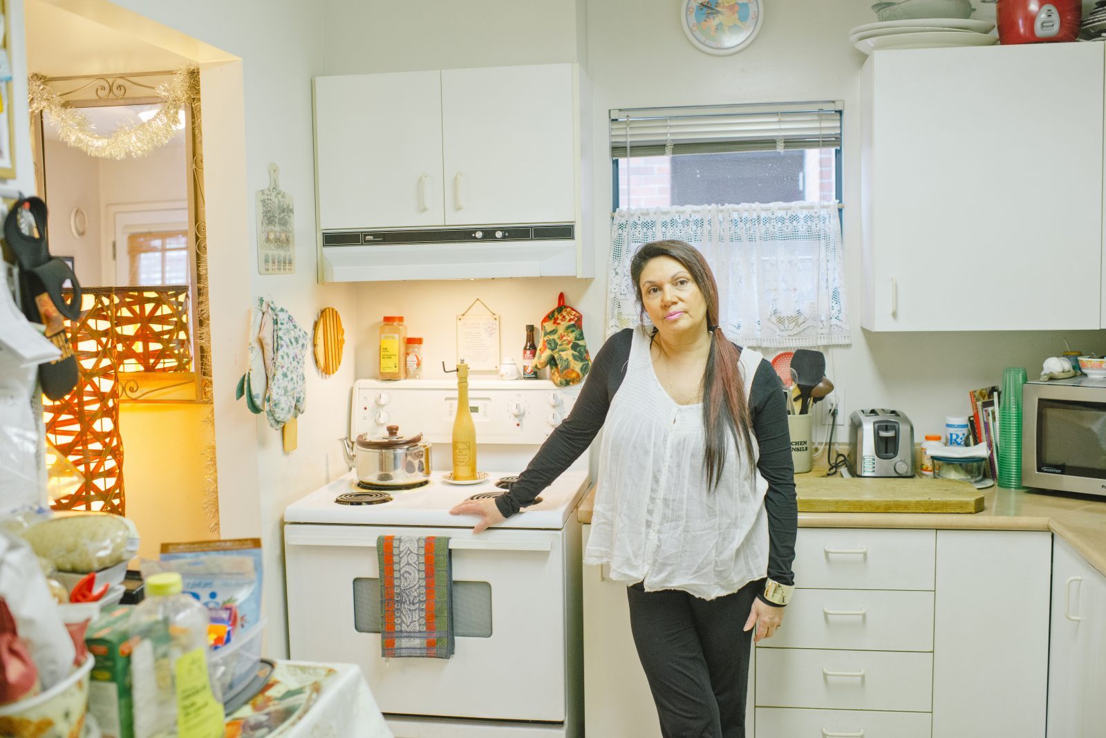 A photo of Hina in her kitchen