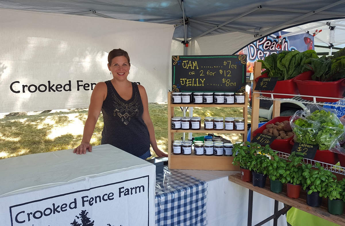 Crooked Fence Farm at the Clayton Community Farmer's Market.