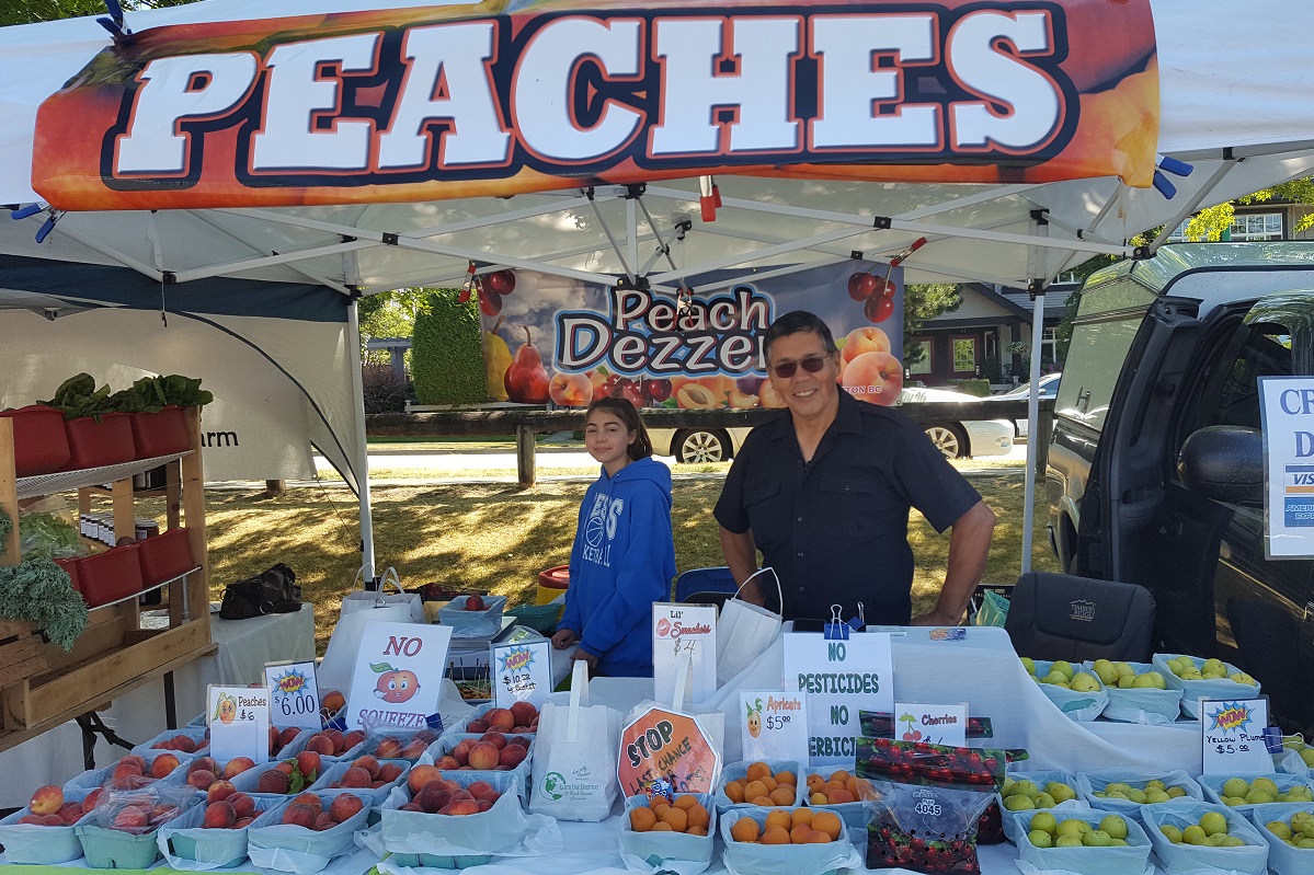 Summer produce available for sale at the Clayton Community Farmer's Market.