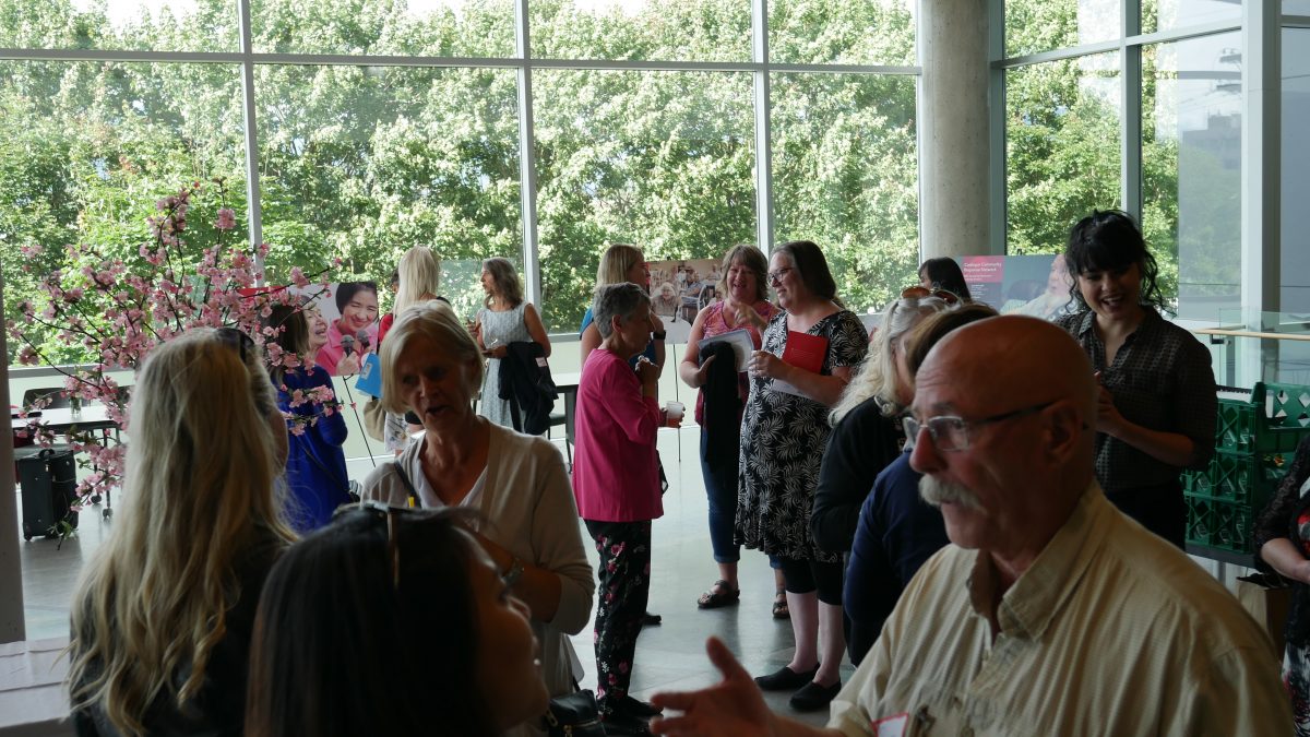 Seniors and program staff share information