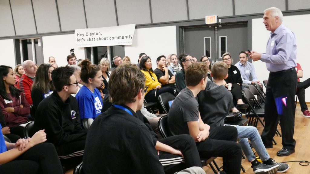 Jim Diers speaks to Surrey residents